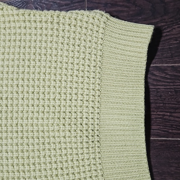 Burton Lime Green Wool Blend Chunky Knit Sweater, Unisex Size S - Picture 8 of 12